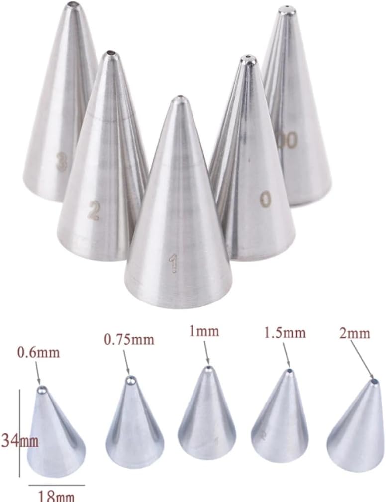 Baking Supplies 5pcs/Set Round Fine Hole Icing Piping Nozzlescake Decorating Nozzle Cream Tips Decorating Pastry Cake Decorating Tips Set