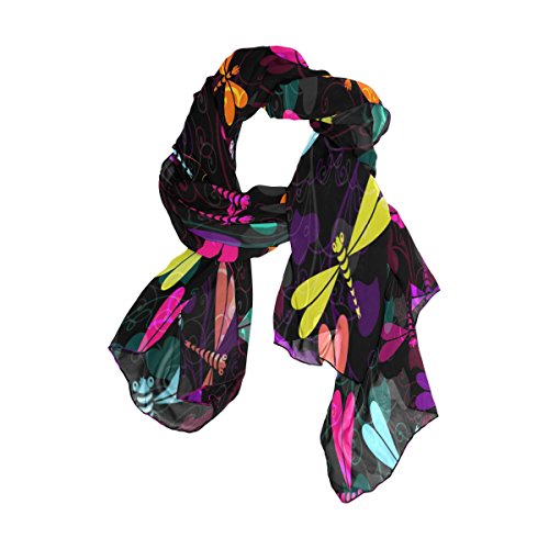 Use4 Fashion Colorful Dragonfly Damask Chiffon Long Scarf Shawl Wrap #TOP2