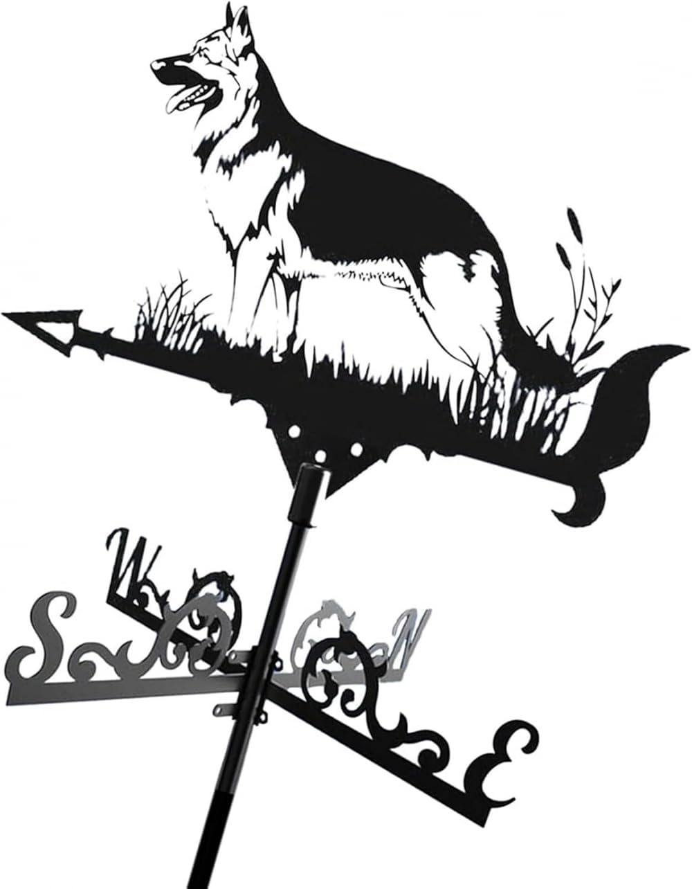 メタル ウェザーベーン ガーデン ウェザーベーン 屋外 ルーフマウント 庭の装飾 風向を示すレトロなシーン ホーム アウトドア クラ