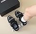 HCHCTRY Women's Fashion Skateboard Shoes,Y2K Walking Cute Sneakers for Women Thick Sole Walking Shoes Flat Platform Chunky Kawaii Style (Black,5)