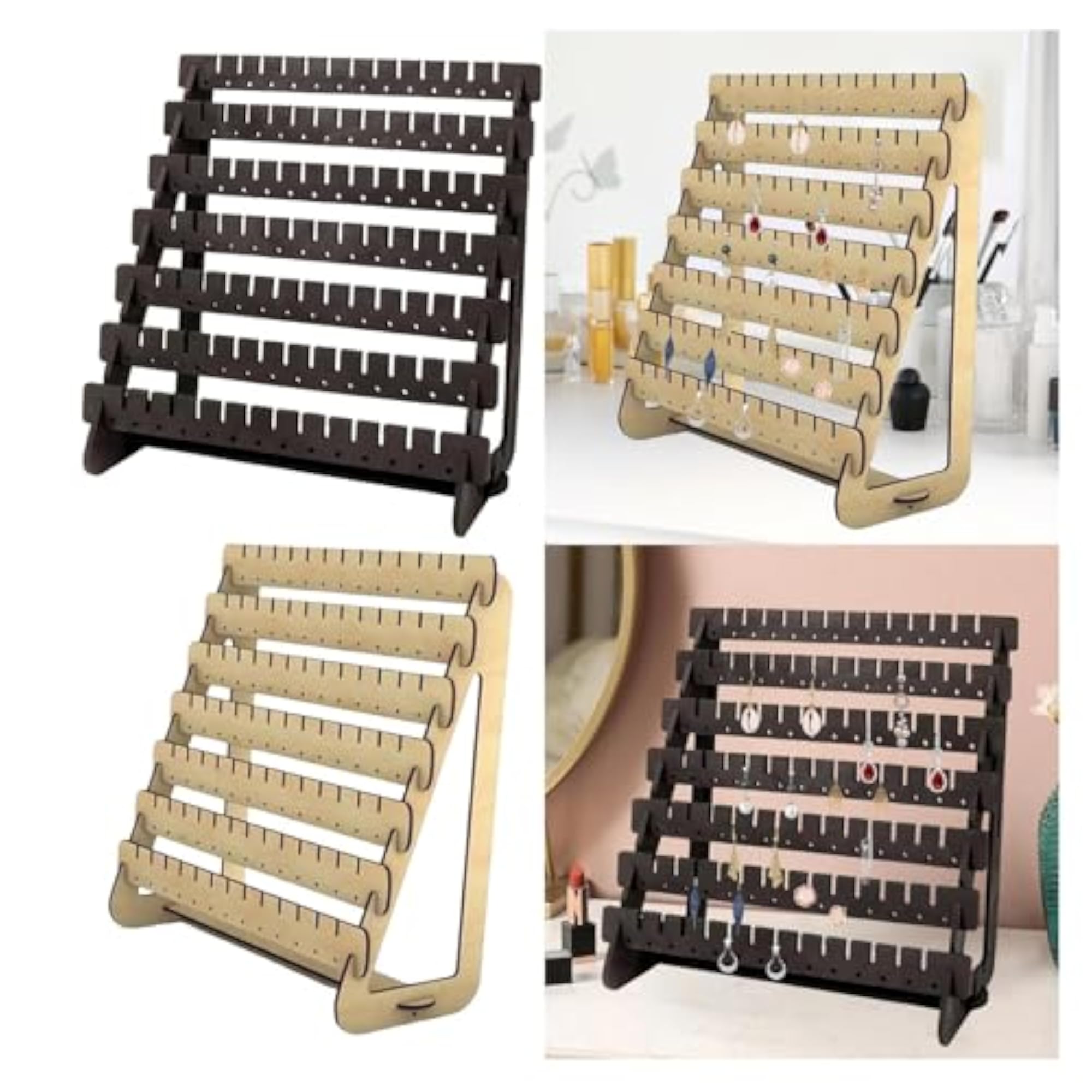 Multi-Tier Stud Earring Organizer Stand for Vanity