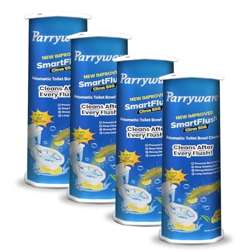 Image of Parryware SmartFlush In-Cistern Automatic Toilet Bowl Cleaner - Citrus 500 I Lasts upto 600* Flushes | 99.9% Disinfection | Cleans after every flushes | FCSF0103 (PACK OF 4)