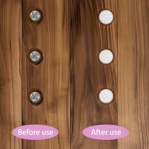 Image of 300 PCS Plastic Hole Plugs White Assorted 3 /16, 5 /16, 3 /8 Inch Round Hole Cover, Flush Type Hole Plugs Snap in Locking for Kitchen Cabinet Furniture Cupboard Shelves(5 /8 /10 mm)