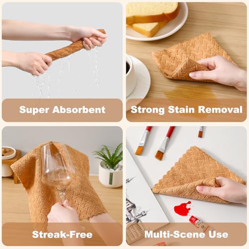 Image of 80 Pack Microfiber Cleaning Cloth Roll Reusable Paper Towels 12 inchx12 inch Tear Away Cloth,Absorbent Dish Rags for House Kitchen,Wash Cloths,Lint Free Rags for Window Cars Cleaning Supplies