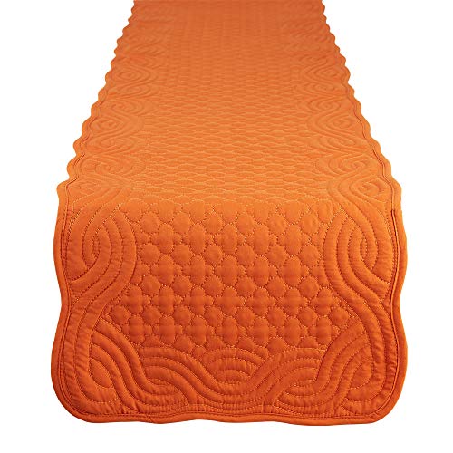 Dii Quilted Farmhouse Collection Tabletop, Table Runner, 13X72, Pumpkin Spice #TOP30