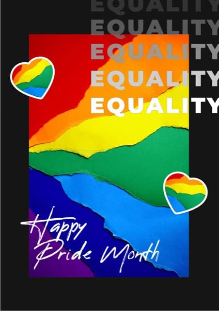 Check6 Happy Pride Month Poster | LGBT | 12-Inches By 18-Inches Inspirational Motivational Educational Classroom Posters |Great Gift Ideas For Teachers | P1037