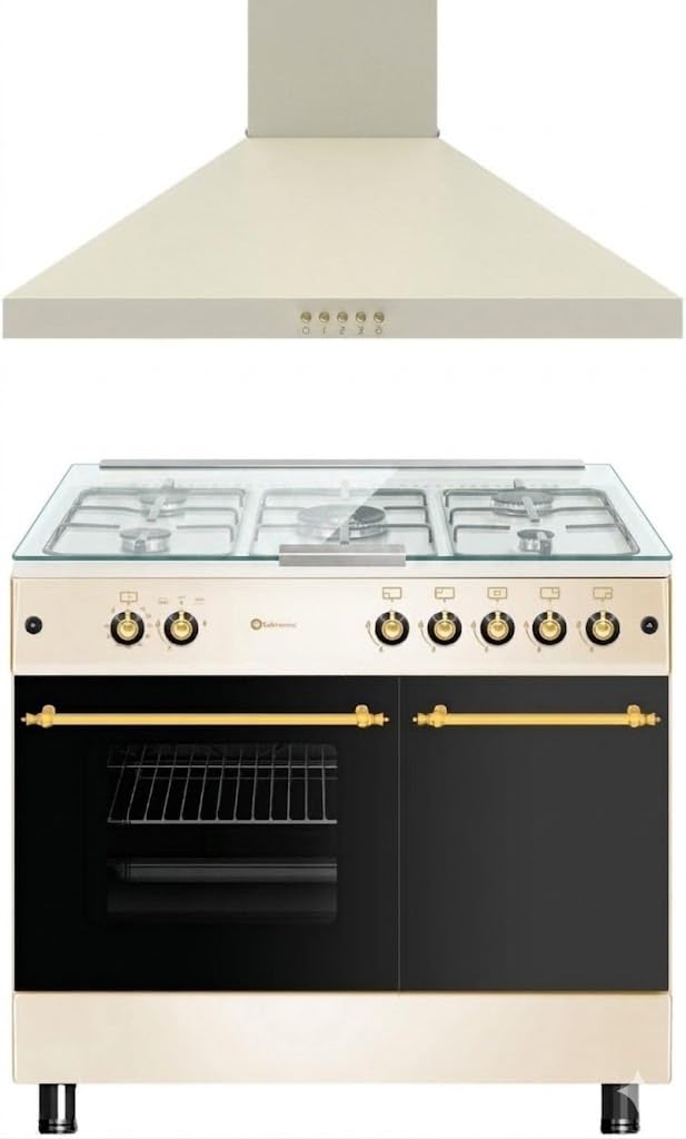 SOLTHERMIC COMBO PACK CREMA COCINA PORTABOMBONA Y CAMPANA (90 CM) / HORNO GRAN CAPACIDAD / 5 QUEMADORES ""ALTA GAMA""