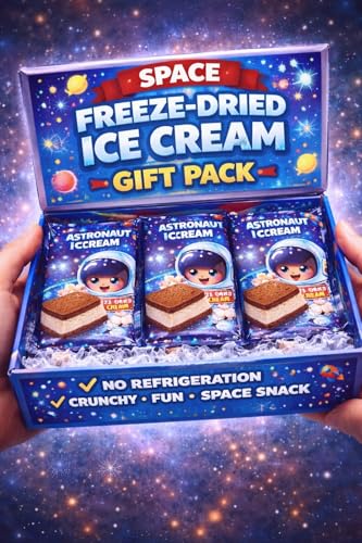 Astronaut Ice Cream, Freeze -Dried Vanilla Ice Cream Chocolate Cookie
