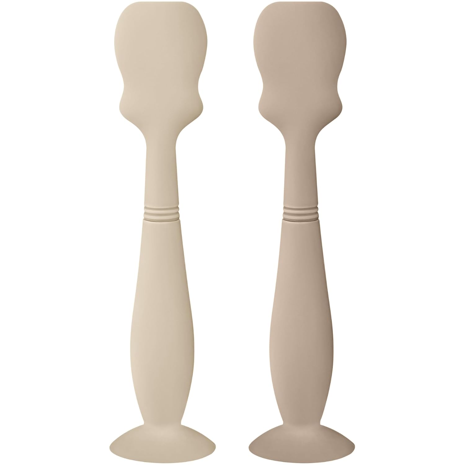 Large Size Baby Diaper Cream Spatula Applicator Soft Silicone Baby Butt Paste Spatula (2Pack, Sand/Natural)