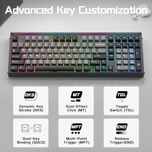 Image of Aula Hero 99 Wired Gaming Keyboard, Hall Effect Switch with Rapid Trigger