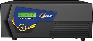 Eastman Smart 925 Pure Sinewave Solar Inverter 500VA/12V Reliable Power Backup for Home,Office & Shops Intelligent, Hybrid & Solar Warranty 36 Months on Product,10 Years Transformer