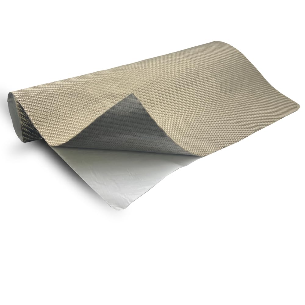 Titanium Adhesive Backed exhaust heat shield 2500 Degrees High Temp Protection Material Thermal Barrier Blanket Mat (24'' X 40'')