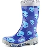  Ladeheid Kinder Mädchen Jungen Gummistiefel Regenschuhe LARB015 (Blau Geist, 31 32 EU)