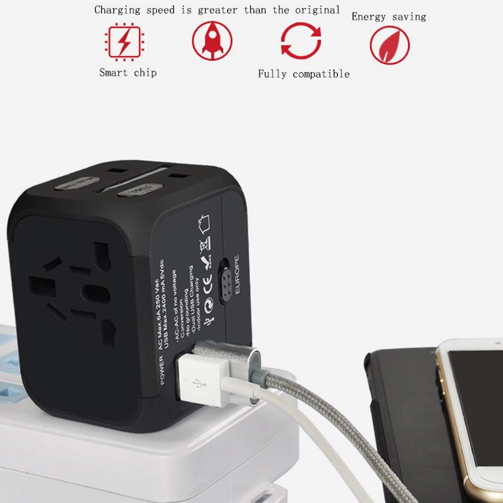 Usb. Adapter ładowarki, na całym świecie adapter podróży, Universal Home Travel Usb. Wymiana wtyczki adaptera. (Color : C, Rozmiar : 5.3 * 6.7 * 5.2cm)