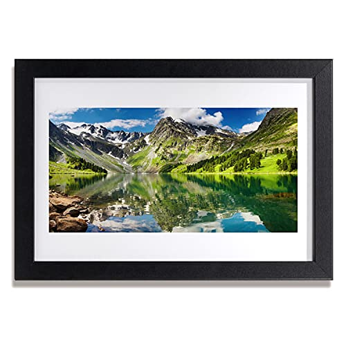 Paysage de lac de montagne sous cadre pour décorer votre salon ou mur de cuisine