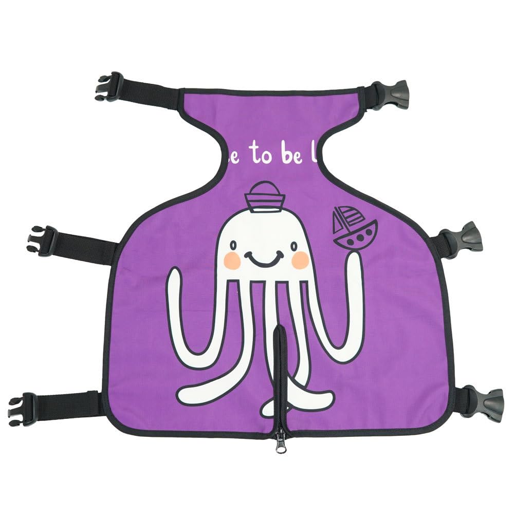 Duuclume Pet Belly Protector, Waterproof Dog Belly Protective Vest with Buckles, Dog Bellyband Bib Chest Protector Prevents from Getting Dirty Wet for Small Medium Large Dogs (Purple,L)