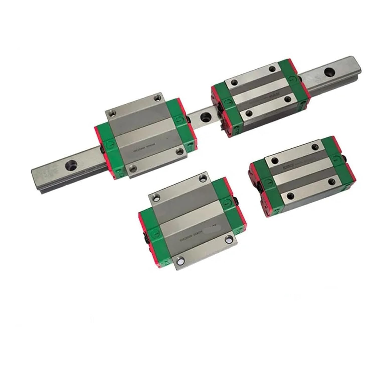 2Pcs Linear Guide Rail HGR35 + 4Pcs Blocks Actuator for CNC Part XYZ Axis Router 3D Printer(2HGR35 4HGW35CC,300mm)