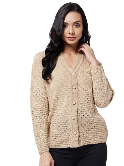 Image of Modeve Self Print Long Sleeves Winter Sweaters for Women||Winterwear||