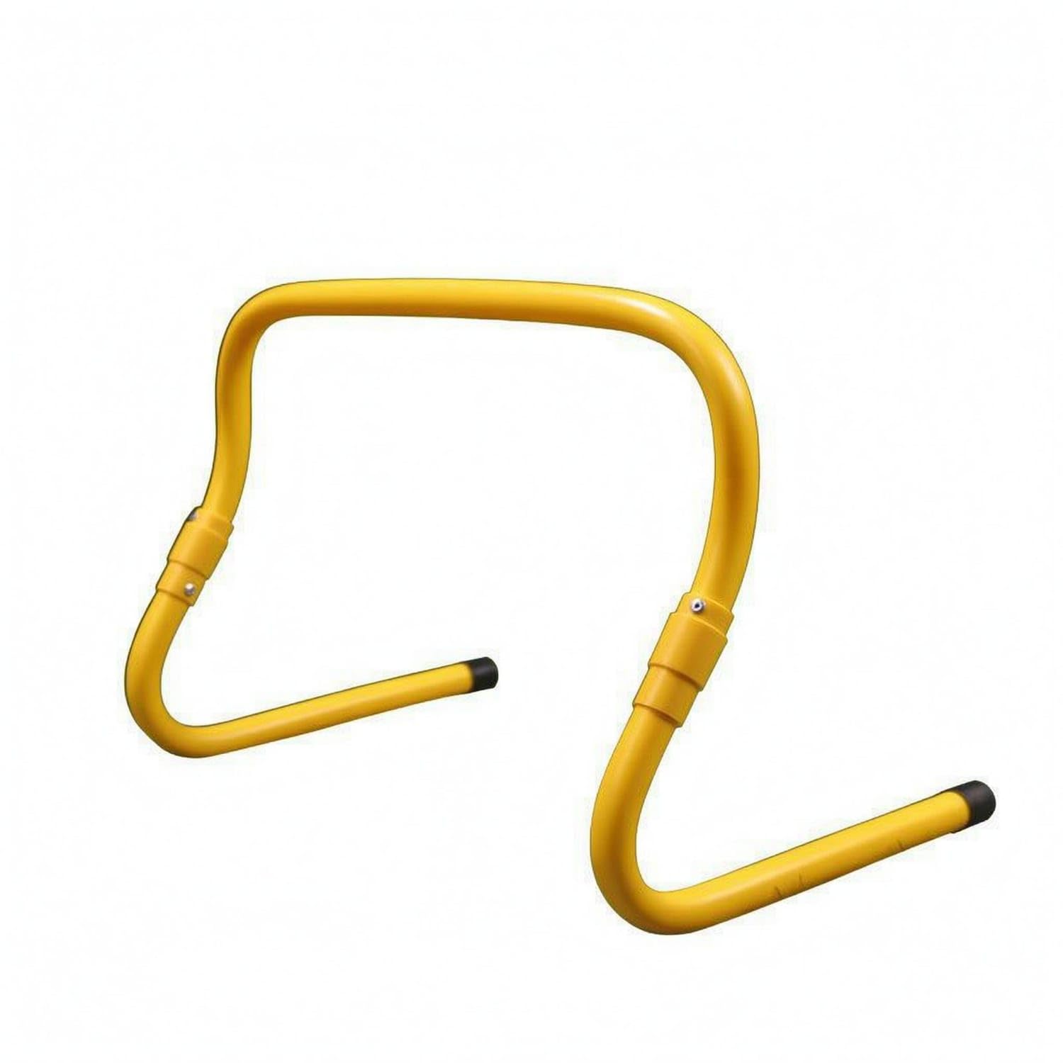 Two Height Settings Adjustable Speed Hurdles ABS PP Adjustable Hurdle Curved Top Frame Foldable Hurdle Black Cylindrical Base for Football Exercises, Yellow-image-12