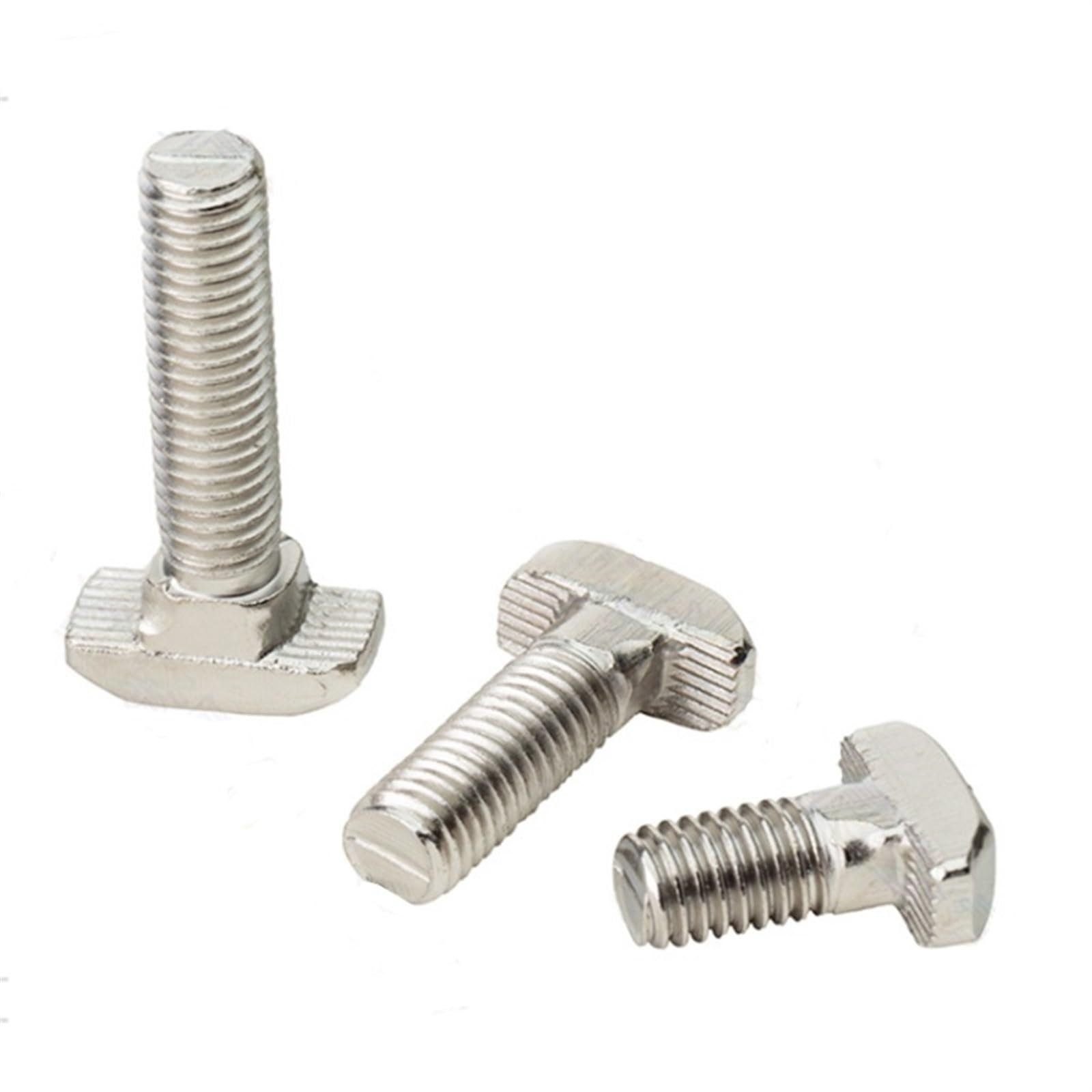 AMZBNEIDI Hammer Head T-Bolt set, T Bolt 50pcs Carbon Steel for Aluminum Profiles M5 M6 M8(30-M6x12)