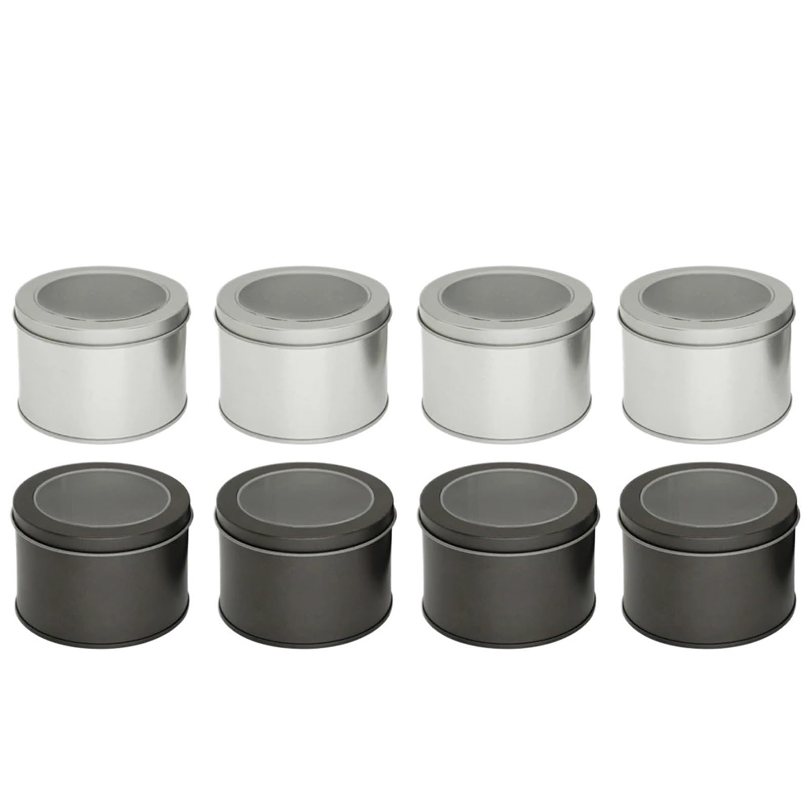 HNULGVI Candle Jar Candles Metal Tin Cans Tinplate Jars With Clear Window Lid Small Travel Tins For Storing Lip Balm Cosmetic Kitchen Office(Color 07)