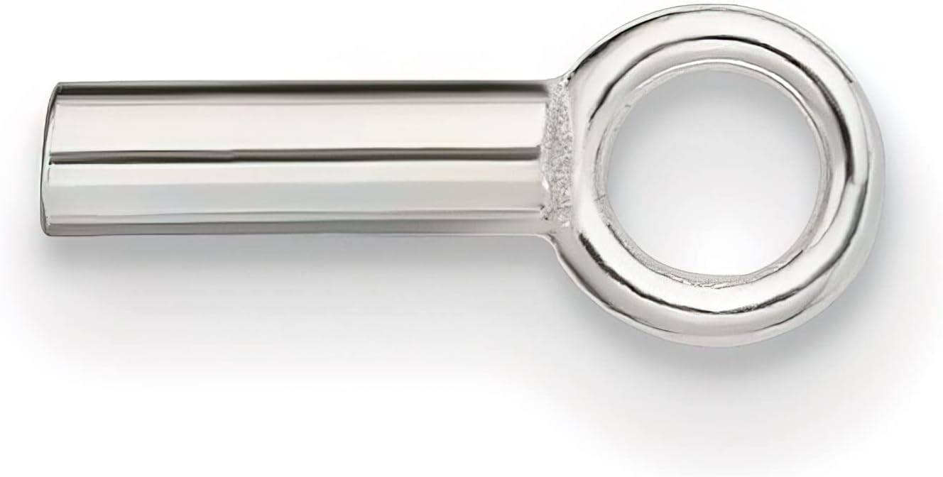 Sterling Silver Tube Crimp Cord End 1.3mm