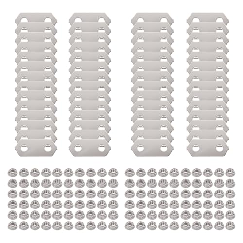 Nickel Plated, Copper Bus Bars and Stainless SS Nuts Set for Hybrid Battery for Toyota for Prius V for Lexus CT200h 2004 and More (Improved Model) (2 Sets)
