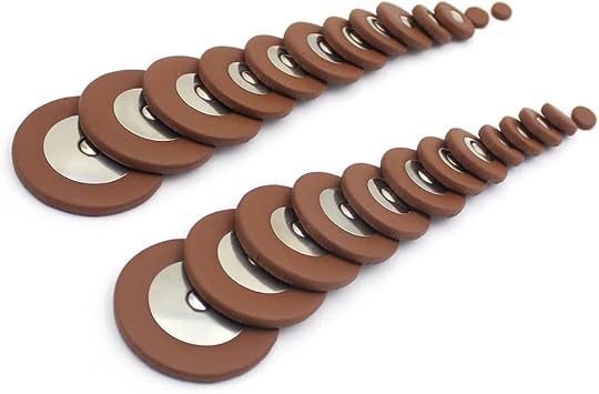 Sax Pads Replacement Set, 26 Pcs Different Sizes Leather Pads, Sax Pad Kit,Alto Saxophone Pads for Tenor Saxophone Old Part Replacement