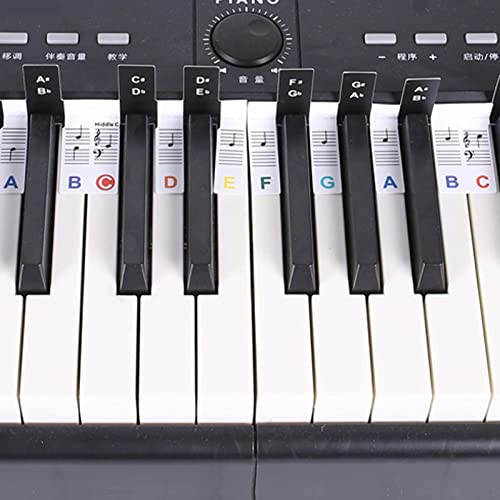 Cyhamse Guide de notes de clavier de piano | 88 touches de piano numérique pour débutants, étiquettes de lettres amovibles pour garçons et filles - Les Beatles, Paul McCartney, John Lennon, RIngo Starr, George Harrison Cyhamse Guide de notes de clavier de piano | 88 touches de piano numérique pour débutants, étiquettes de lettres amovibles pour garçons et filles – Image 3