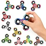 10 Pack Fidget Spinner Toy Bulk for Kids Adults, Metal Tri-Spinner Fidget Set, Hand Spinner for Stress Relief, Easter Birthday Goodie Bag Stocking Stuffers Classroom Prizes for Boy Girl