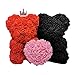 pegtopone - Orsetto di Rosa Fatto a Mano, Orsacchiotto di Rosa, a Forma di Orsacchiotto, Bambola di Fiori Artificiali in Eva Artificiale, Decorazione per San Valentino, Circa 25 x 30 cm 4