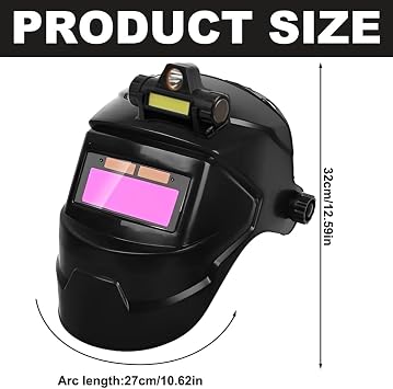 Welding Mask Auto Darkening, Solar Powered Automatic Welding Helmet with 10 Auto Darkening Filter and Removable Headlight, Adjustable Shade Welders Mask for TIG, MIG, Arc Weld Grinding