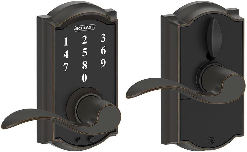 Schlage Aged Bronze Steel Electric Touch Screen Entry Lock