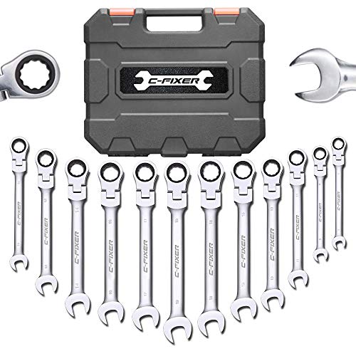 ラチェットレンチ ギアレンチ 整備工具セット 首振り