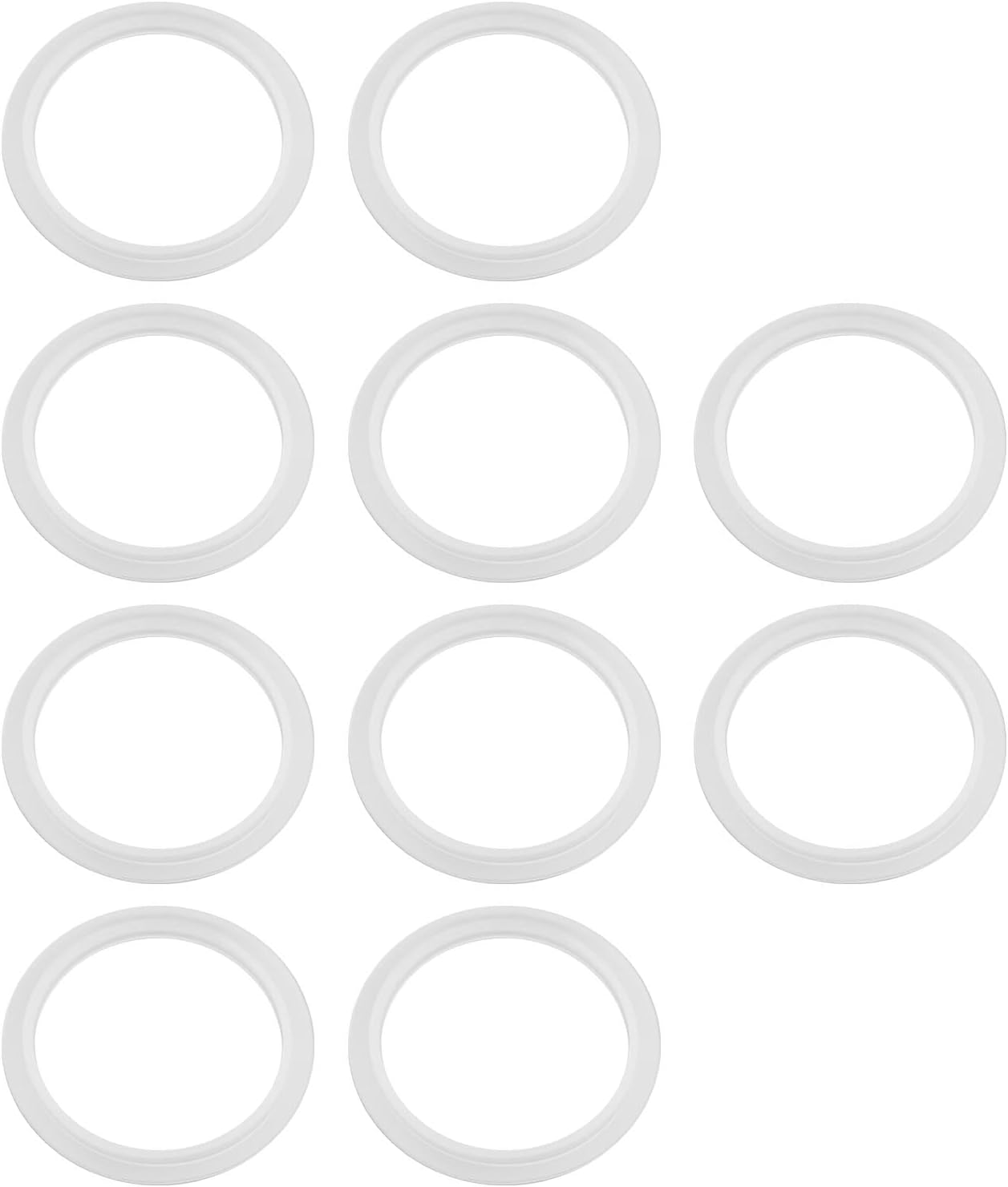 ECSiNG 10PCS O-Rings Bath Plug Seal Ring Transparent Silicone Sealing Gasket Pop Up Basin Waste Seal for Push-Up Pop Up Sink Drain Plug Basin Plug 34mm ID 43mm OD