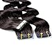 Produktbild hair2heart 40 x 2.5g Tape In Echthaar Extensions, 50cm - gewellt - #2 dunkelbraun