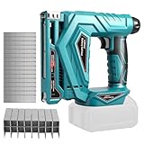 bumxca 充電式 タッカー 電動 釘打ち機 【マキタ 互換品】 ピンタッカー フィニッシュネイル/ステープル 一台二役 200W ブラシレスモーター 15000rpm T型釘/U型釘対応 単発/連発モード切替 打込み深さ調節 大容量100本装填 ネイルガン マキタ18Vバッテリー対応 コンタクトアーム 反動軽減 業界最軽量1.3kg DIY 家具木工【本体のみバッテリー別売り】日本語取扱説明書