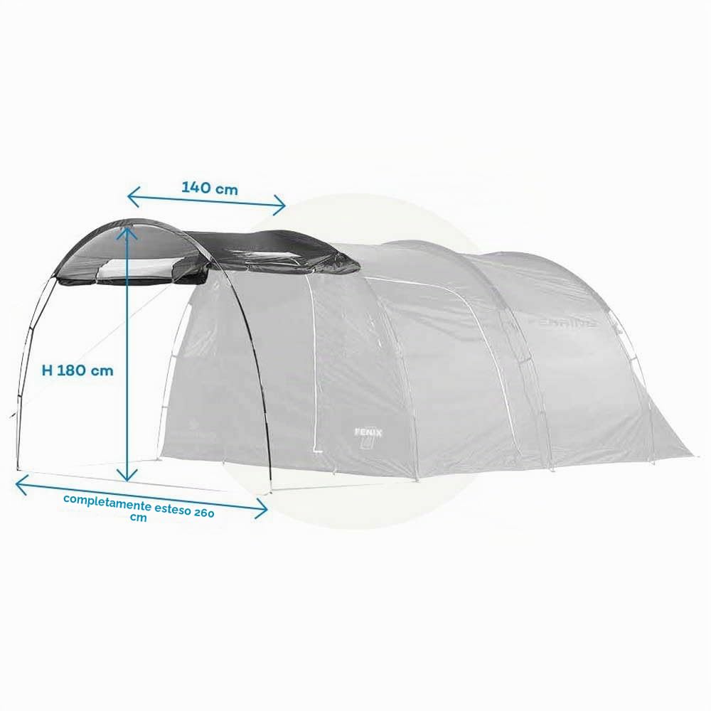 Ferrino Tenda Canopy, Grigio Scuro, 4 Persone, Unisex Adulto
