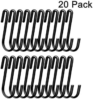 LOYMR 20 Pack Heavy Duty S Hooks Hanging Hangers Pan Pot Holder Rack