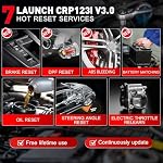 LAUNCH OBD2 Scanner CRP123I V3.0 Elite,2026 Lifetime Free Update Engine ABS SRS Transmission Scan Tool, Oil/Throttle/SAS/EPB/DPF/BMS Reset/ABS Bleeding Car Scanner,FCA SGW, CANFD & DoIP,Battery Test
