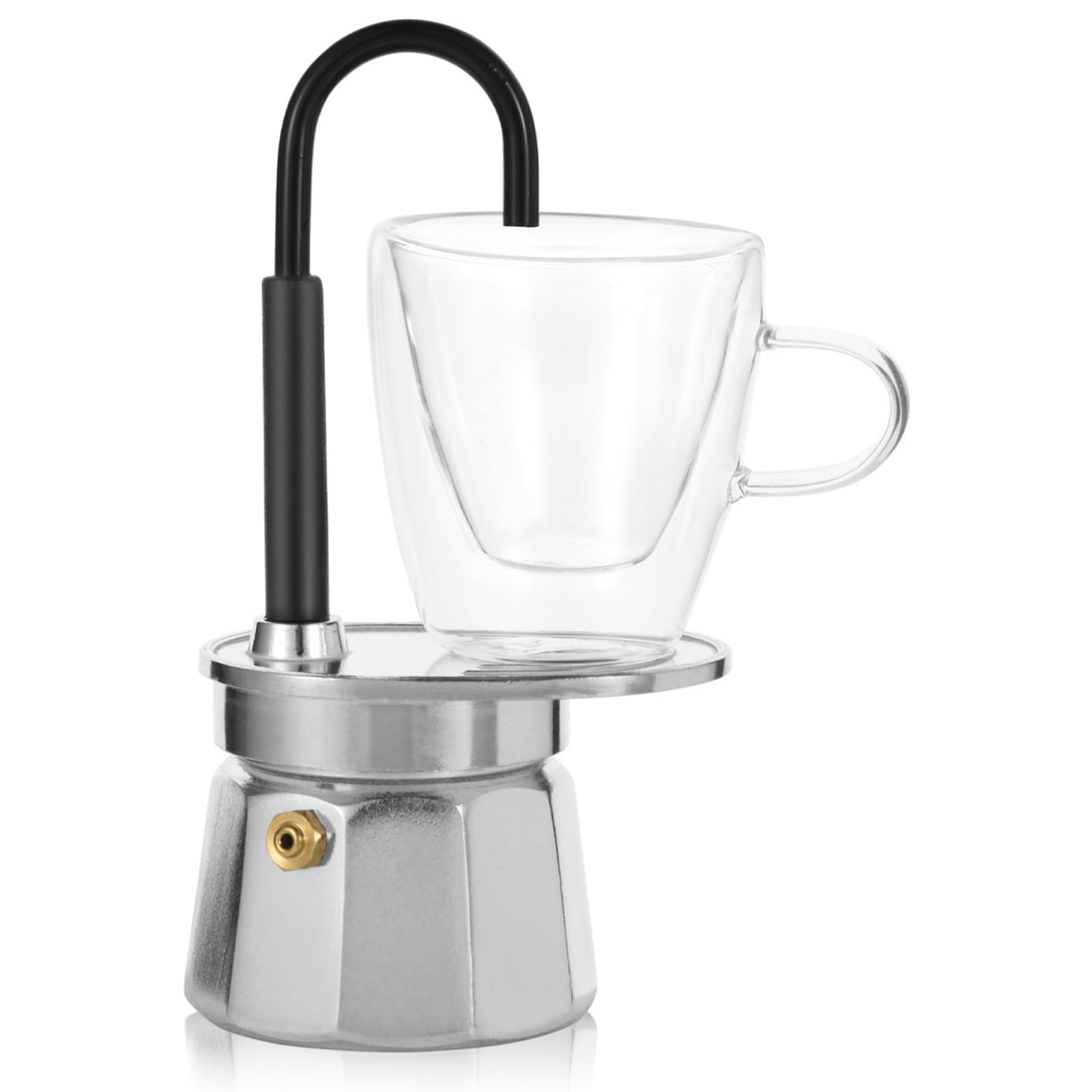 Kalttoy Practical Aluminum Coffee Espresso Maker 50ml Capacity Outdoor Kitchen Essential Practical Metal Coffee Maker