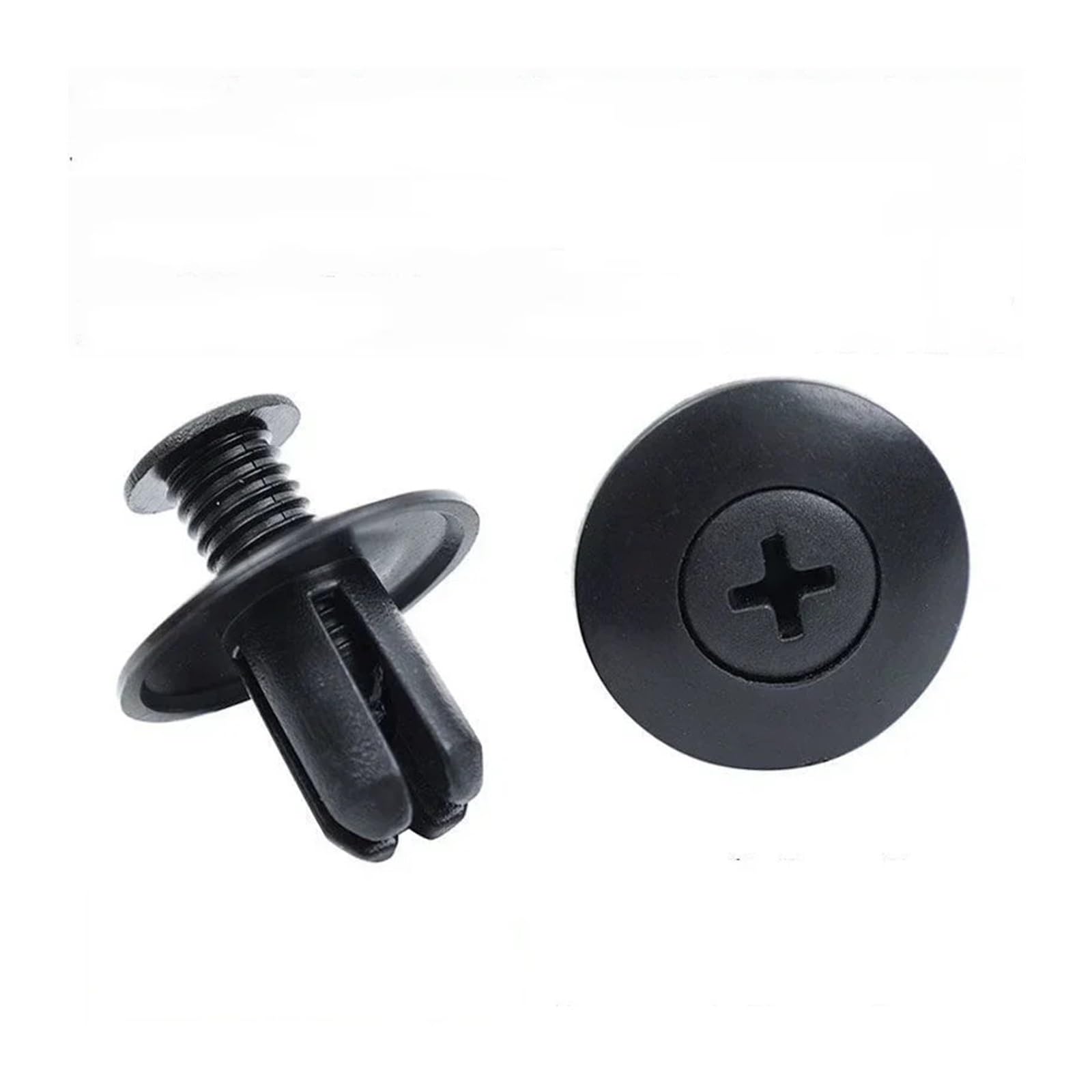 KXFVYNE 10-200pcs 8mm Plastic Rivets Fasteners Screw Car Bumper Fenders Black Rivet Clips(30pcs)