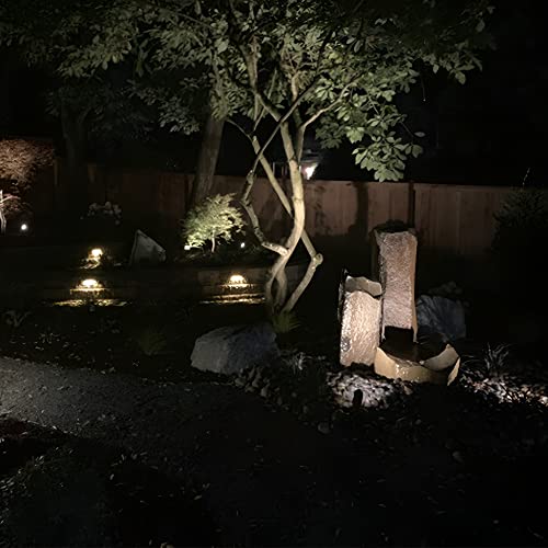 Arrownine Low Voltage Cast Aluminum Landscape Lighting Outdoor Spotlights 8Watts,Equivalent To 60 Watts Halogen Bulb For Landscape Directional Light Garden Tree Uplights Black Finish Warm White 2-Pack #TOP3