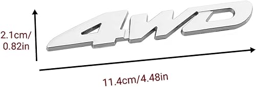 Miniatura 7 de 2 piezas de metal 3D 4WD emblema capó puerta lateral guardabarros puerta elevador puerta puerta trasera tronco autoadhesivo, placa de identificación