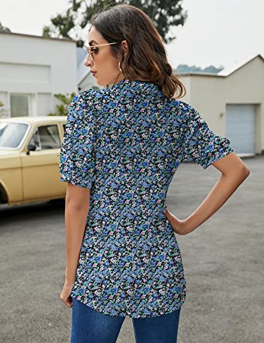 Lomon Classic Fit Short Sleeve Casual Golf Polo Shirts Polo Shirts For Women Black Floral Xxl #TOP4