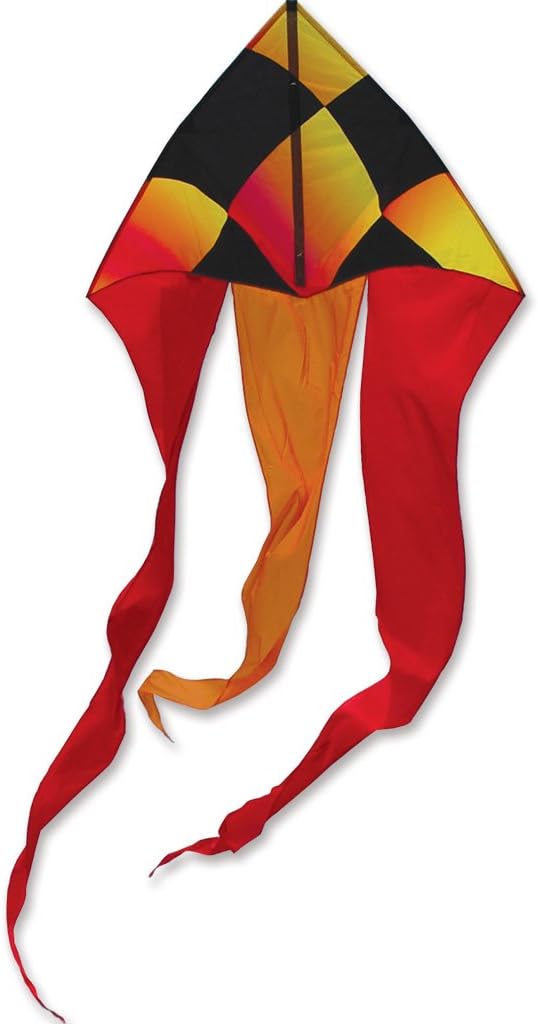 56 in. Flo Tail Delta Kites - Liquid Check