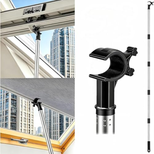Abridor de ventanas extensible de acero inoxidable para persianas y ventanas de tejado 4