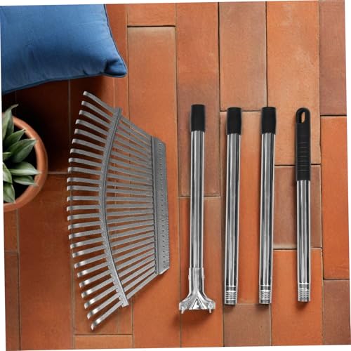Râteau à métal robuste réglable pour outil de jardinage ameublissement sol