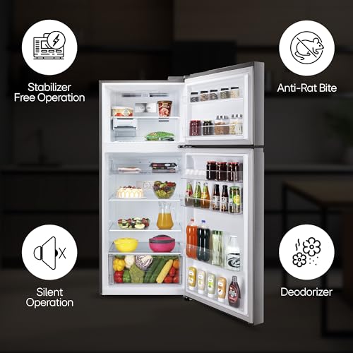 Image of LG 398 L 3 Star Frost-Free Smart Inverter Double Door Refrigerator (GL-S422SPZX, Shiny Steel, Convertible with Express Freeze)