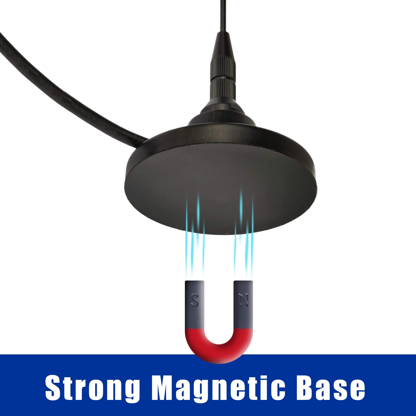 Bingfu Antenna VHF UHF Veicolare Bibanda 144Mhz 430Mhz Base Magnetica Maschio PL259 per BTECH ICOM Midland TYT AnyTone Radio Amatorial